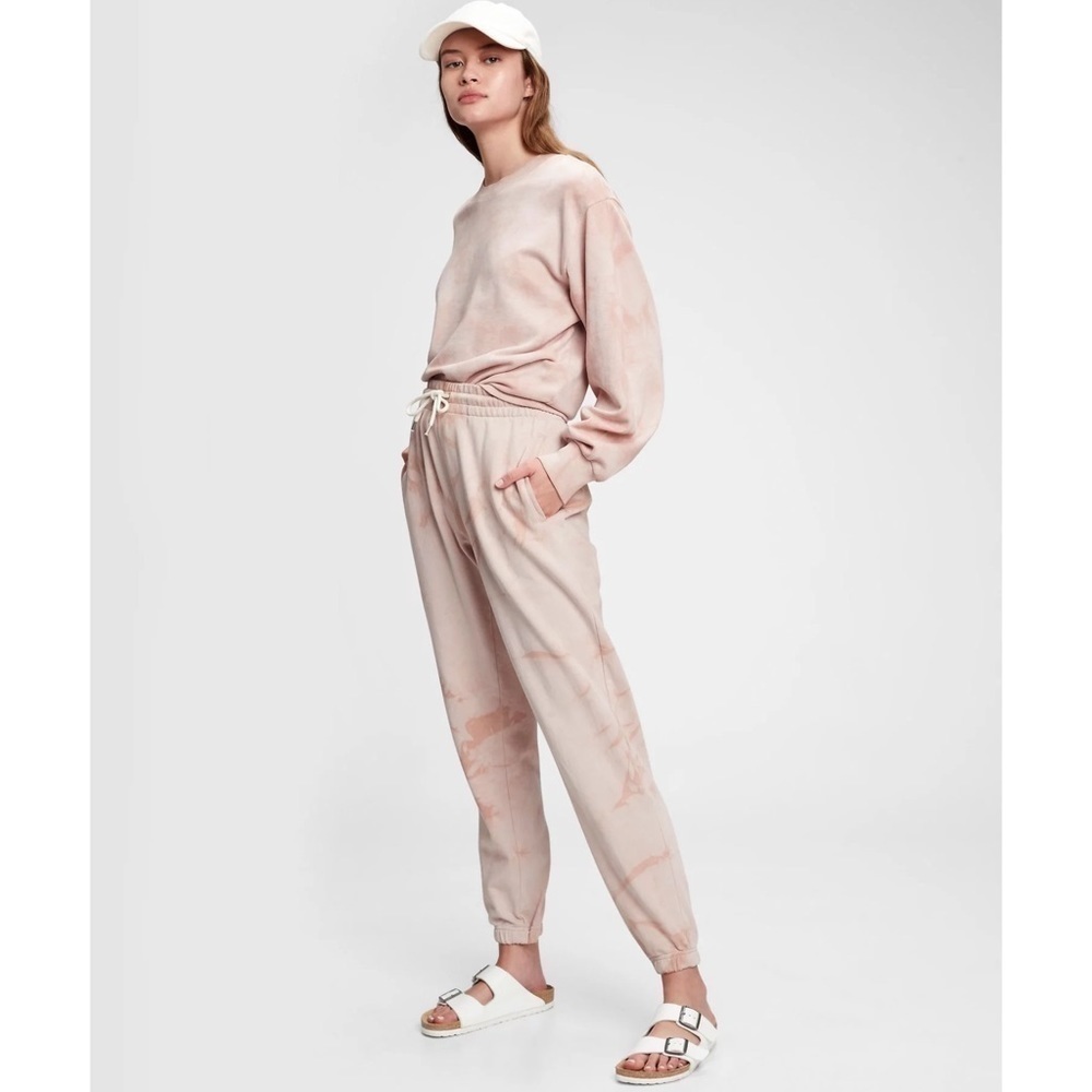 Gap Sweats Classic Jogger Pants Pink Tie Dye Small Spring 2021